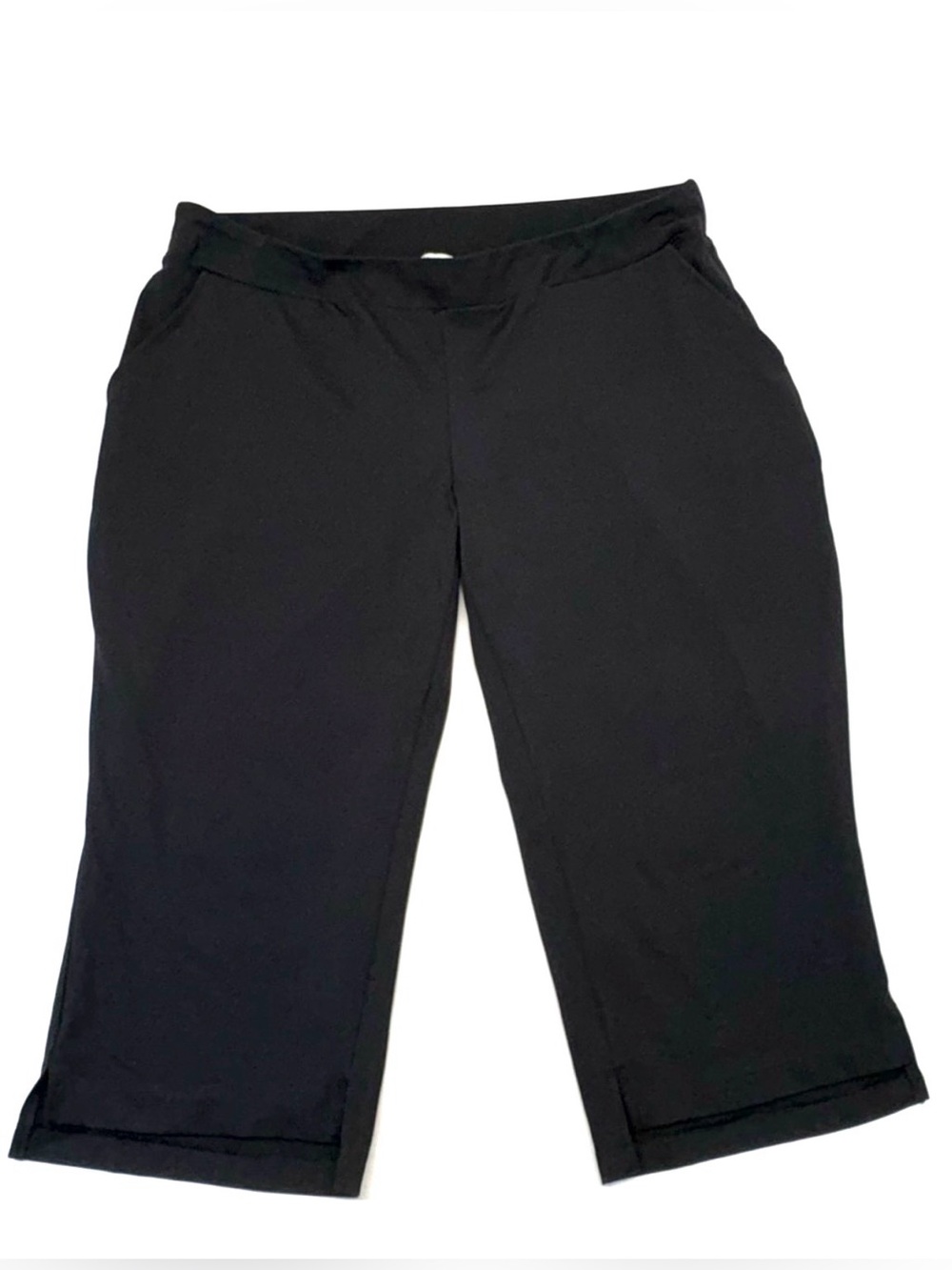 Zac & Rachel Black Pull-On Crop Pants - Plus Size 2XL - Millennium Stretch